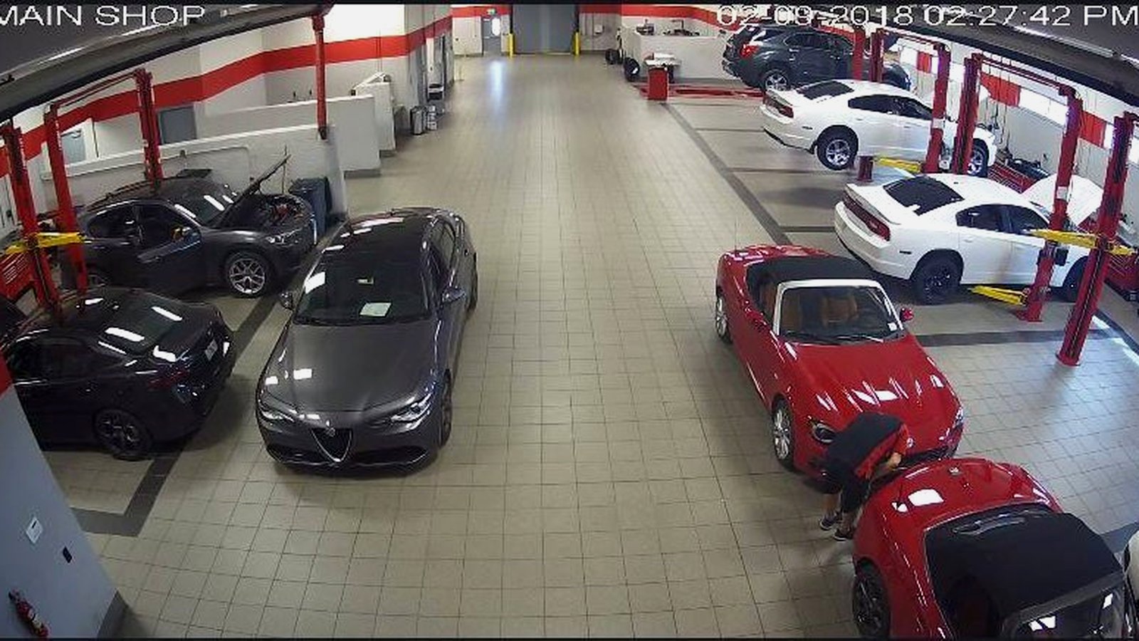 Service area security cameras